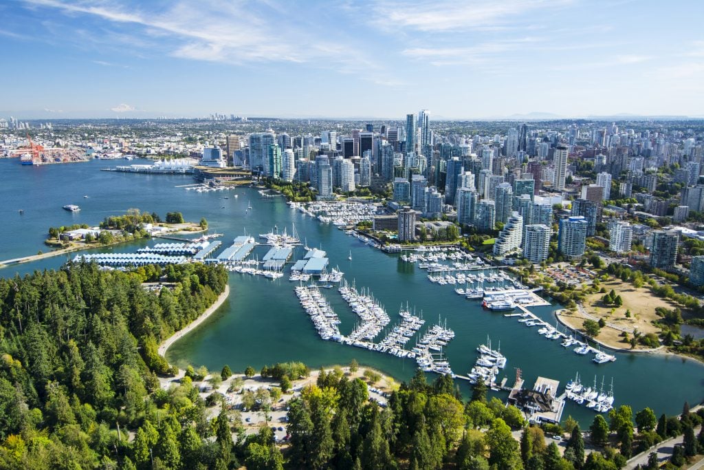 Stanley Park und Waterfront von Vancouver