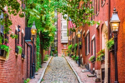 Acorn Street in Boston