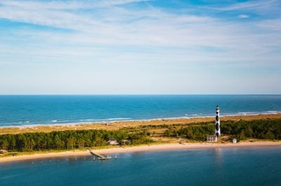 Cape Lookout Lighthouse auf den Outer Banks, North Carolina