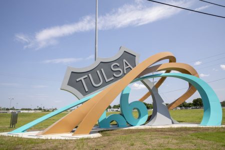 Route 66 Rising in Tulsa, Okalahoma